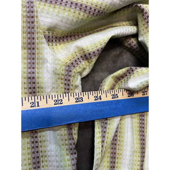 Luchiano Visconti DESIGNER BUTTON UP‎ SHIRT Mens L Striped Colorful Green - Picture 6 of 7